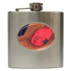 Red Worm Hip Flask (6 Oz)