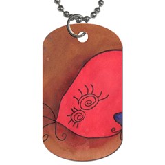 Red Worm Dog Tag (two Sides)