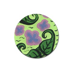 Leaves Magnet 3  (round) by snowwhitegirl