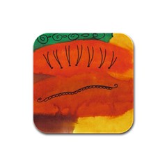 Guy With Weird Haircut Rubber Square Coaster (4 pack) 