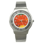 Guy With Weird Haircut Stainless Steel Watch Front