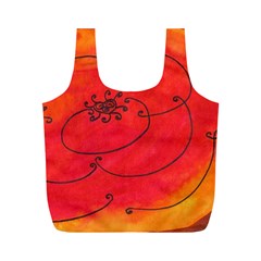 Flower Full Print Recycle Bags (m)  by snowwhitegirl