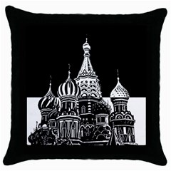 Moscow Throw Pillow Case (black) by Valentinaart