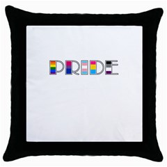 Pride Throw Pillow Case (black) by Valentinaart