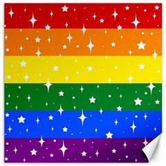 Sparkly Rainbow Flag Canvas 16  x 16  