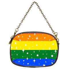 Sparkly Rainbow Flag Chain Purses (Two Sides) 