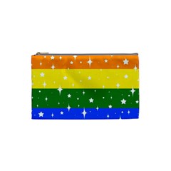 Sparkly Rainbow Flag Cosmetic Bag (Small) 