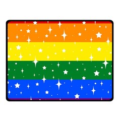 Sparkly Rainbow Flag Double Sided Fleece Blanket (Small) 