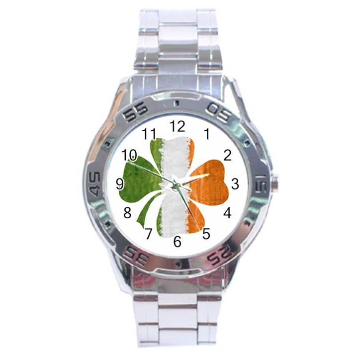 Irish Clover Stainless Steel Analogue Watch