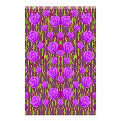 Roses Dancing On A Tulip Field Of Festive Colors Shower Curtain 48  X 72  (small)  by pepitasart