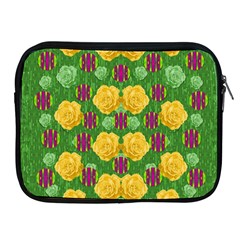 Roses Dancing On  Tulip Fields Forever Apple Ipad 2/3/4 Zipper Cases by pepitasart