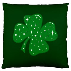 Sparkly Clover Large Cushion Case (one Side) by Valentinaart