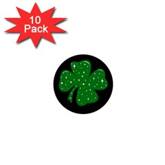Sparkly Clover 1  Mini Buttons (10 Pack)  by Valentinaart
