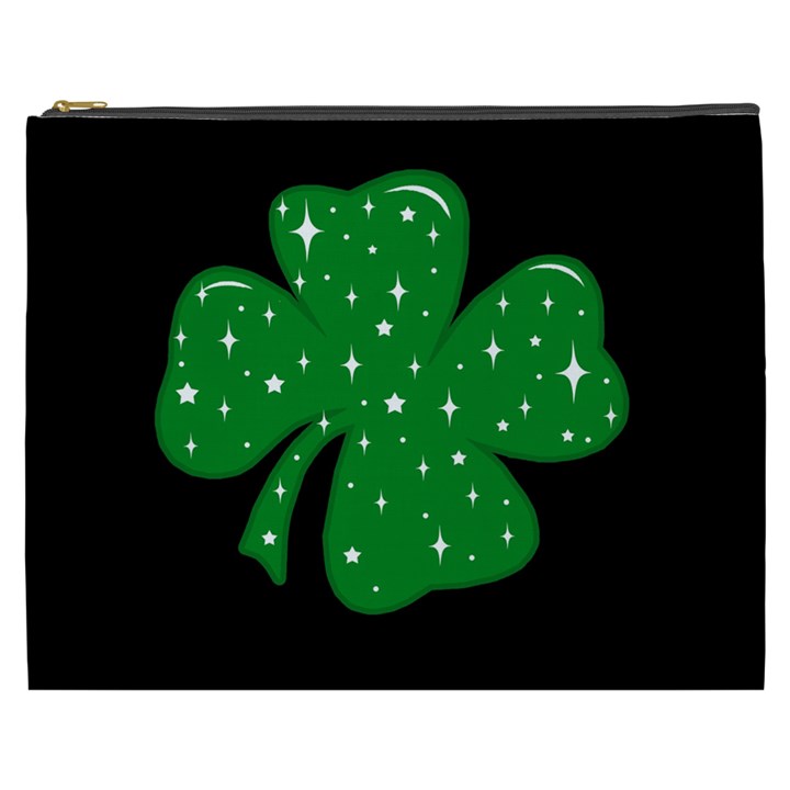 Sparkly Clover Cosmetic Bag (XXXL) 