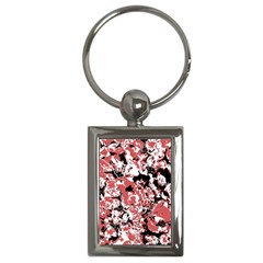 Textured Floral Collage Key Chains (Rectangle) 