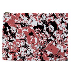 Textured Floral Collage Cosmetic Bag (XXL) 