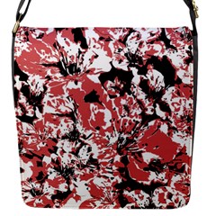 Textured Floral Collage Flap Messenger Bag (S)