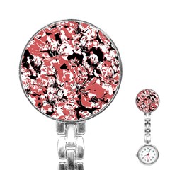 Textured Floral Collage Stainless Steel Nurses Watch by dflcprints