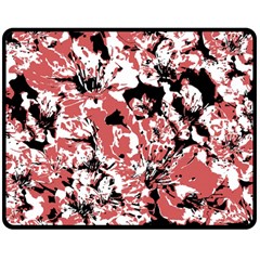 Textured Floral Collage Double Sided Fleece Blanket (Medium) 