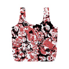 Textured Floral Collage Full Print Recycle Bags (M) 