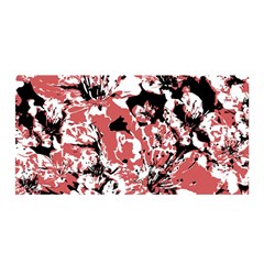 Textured Floral Collage Satin Wrap