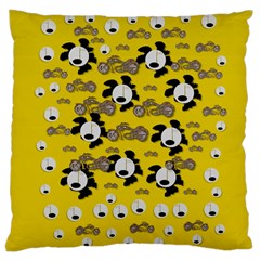 Bikers Out Singing In Spring Time Large Cushion Case (One Side)