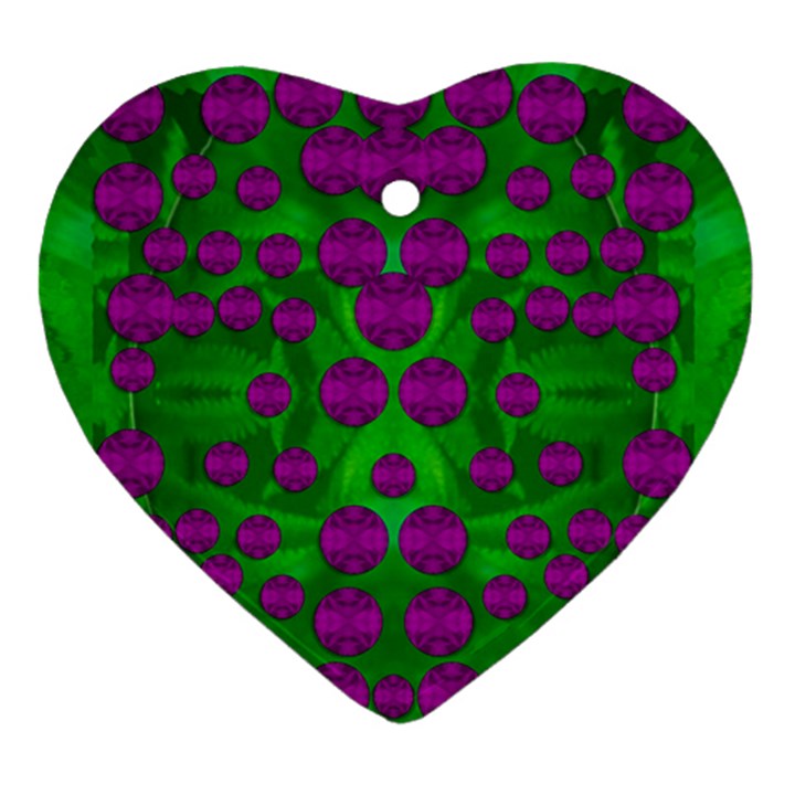 The Pixies Dance On Green In Peace Ornament (Heart)