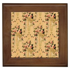 Vintage Floral Pattern Framed Tiles by paulaoliveiradesign