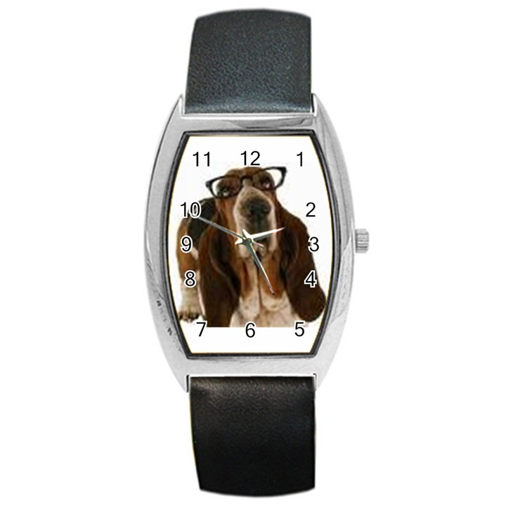 Basset Hound Barrel Style Metal Watch