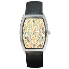 Decorative  Seamless Pattern Barrel Style Metal Watch by TastefulDesigns