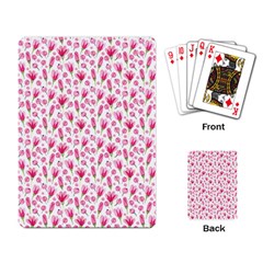 Watercolor Spring Flowers Pattern Playing Card