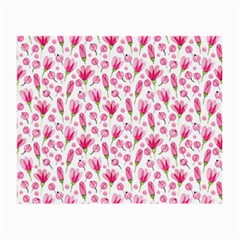 Watercolor Spring Flowers Pattern Small Glasses Cloth (2-side)