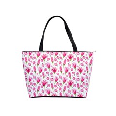 Watercolor Spring Flowers Pattern Shoulder Handbags