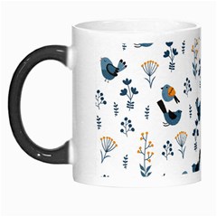 Spring Flowers And Birds Pattern Morph Mugs