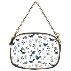 Spring Flowers And Birds Pattern Chain Purses (one Side) 