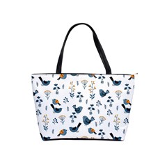 Spring Flowers And Birds Pattern Shoulder Handbags