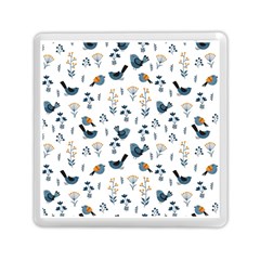 Spring Flowers And Birds Pattern Memory Card Reader (square) 