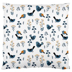 Spring Flowers And Birds Pattern Large Cushion Case (one Side)