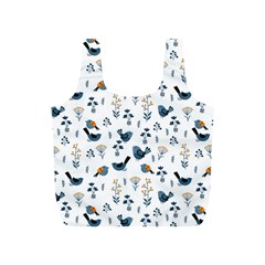 Spring Flowers And Birds Pattern Full Print Recycle Bags (s)  by TastefulDesigns