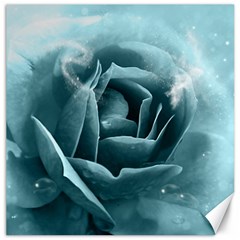 Beautiful Blue Roses With Water Drops Canvas 12  X 12   by FantasyWorld7