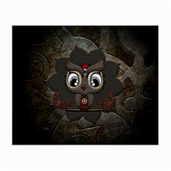 Wonderful Cute  Steampunk Owl Small Glasses Cloth by FantasyWorld7