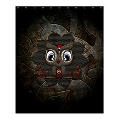 Wonderful Cute  Steampunk Owl Shower Curtain 60  X 72  (medium)  by FantasyWorld7