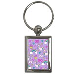 Cute Unicorn Pattern Key Chains (Rectangle)  Front