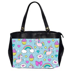 Cute Unicorn Pattern Office Handbags (2 Sides)  by Valentinaart