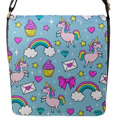 Cute Unicorn Pattern Flap Messenger Bag (s) by Valentinaart