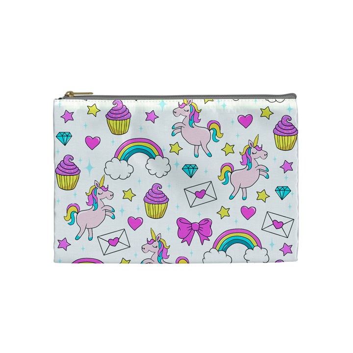 Cute Unicorn Pattern Cosmetic Bag (Medium) 