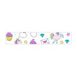 Cute Unicorn Pattern Flano Scarf (Mini) Front