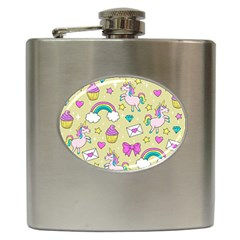 Cute Unicorn Pattern Hip Flask (6 Oz)