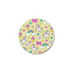 Cute Unicorn Pattern Golf Ball Marker by Valentinaart