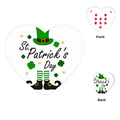 St Patricks Leprechaun Playing Cards (heart)  by Valentinaart